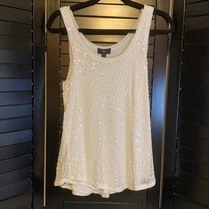 Aqua Sequin Tank Top